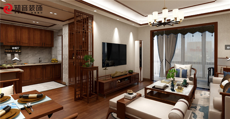 金桂樓105平古典中式風(fēng)VR全景效果圖